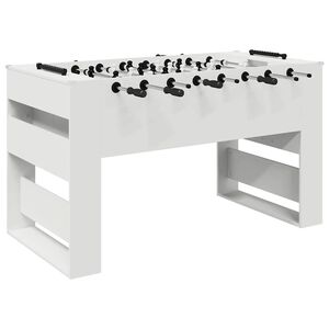 vidaXL Table de Foosball Blanc 146,5 x 74 x 85 cm Bois d'ing&eacute;nierie