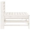 vidaXL Canapés centraux de jardin 2 pcs blanc bois de pin massif