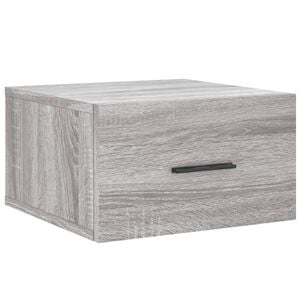 vidaXL Table de chevet murale sonoma gris 35x35x20 cm