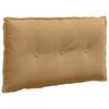 vidaXL Coussin de Dos Marron 80 x 50 cm Tissu en velours c&ocirc;tel&eacute;