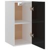 vidaXL Armoire suspendue "Lyon" Noir brillant 29,5x31x60 cm