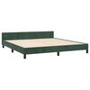 vidaXL Cadre de lit sans matelas vert fonc&eacute; velours
