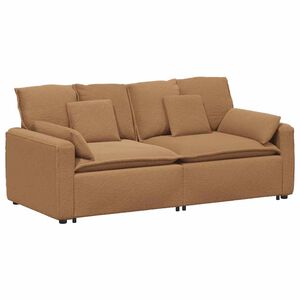 vidaXL Canap&eacute; modulable avec coussins beige