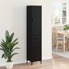 vidaXL Haut Armoire Ch&ecirc;ne noir 34,5 x 34 x 180 cm Bois d'ing&eacute;nierie