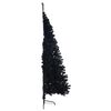 vidaXL Sapin de No&euml;l artificiel pr&eacute;-&eacute;clair&eacute; Noir 180 cm PVC