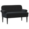 vidaXL Canap&eacute; love seat avec capitonnage en boutons Noir Velours (V)