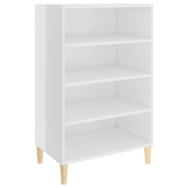 vidaXL Buffet blanc brillant 57x35x90 cm bois d'ing&eacute;nierie