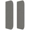 vidaXL T&ecirc;te de lit avec oreilles Gris fonc&eacute; 183x16x78/88 cm Tissu