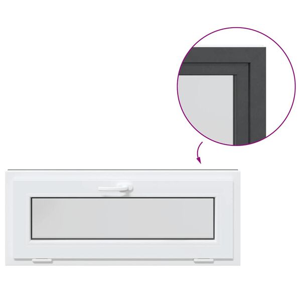 vidaXL Fen&ecirc;tre de sous-sol RISOR 100x40 cm inclinable anthracite