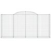 vidaXL Paniers &agrave; gabions arqu&eacute;s 3 pcs 300x50x140/160 cm fer galvanis&eacute;