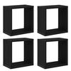 vidaXL &Eacute;tag&egrave;res Murales 4 pcs Ch&ecirc;ne noir Bois d'ing&eacute;nierie