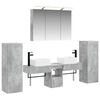 vidaXL Ensemble de mobilier de salle de bain 6 pc Gris b&eacute;ton