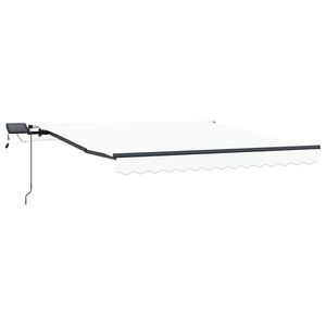 vidaXL Auvent r&eacute;tractable Blanc 300 x 250 cm Tissu et Aluminium