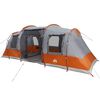 vidaXL Tente de camping tunnel 4 personnes gris et orange imperm&eacute;able