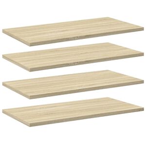 vidaXL Panneau de biblioth&egrave;que 4pcs Ch&ecirc;ne sonoma 60x30x1,5cm Agglom&eacute;r&eacute;