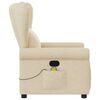 vidaXL Fauteuil de massage inclinable Cr&egrave;me Tissu