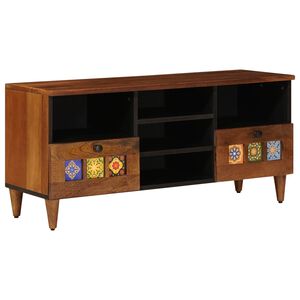 vidaXL Meuble TV Noyer 100 x 33 x 46 cm Bois de mangue massif