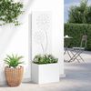 vidaXL &Eacute;cran de confidentialit&eacute; de jardin Fretwork Blanc 50 x 140 cm