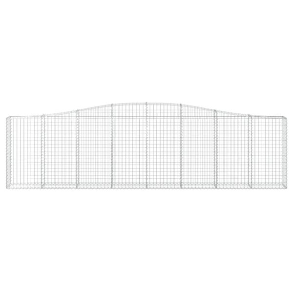vidaXL Paniers &agrave; gabions arqu&eacute;s 15 pcs 400x30x100/120 cm Fer galvanis&eacute;