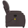 vidaXL Fauteuil de massage inclinable Marron foncé Tissu