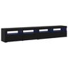 vidaXL Meuble TV 2 pc Ch&ecirc;ne noir Bois d'ing&eacute;nierie
