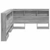 vidaXL T&ecirc;te de lit de rangement Gris Sonoma 135 cm Bois d'ing&eacute;nierie