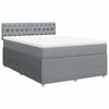 vidaXL Sommier &agrave; lattes de lit avec matelas Gris clair 140x190cm Tissu