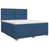 vidaXL Lit boxspring avec matelas Bleu 180 x 200 cm Tissu