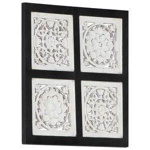 vidaXL D&eacute;cor artistique 40 x 40 x 1,5 cm Bois d&rsquo;ing&eacute;nierie