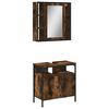 vidaXL Ensemble de meubles de salle de bain 2 pcs Ch&ecirc;ne fum&eacute;