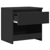vidaXL Tables de chevet 2 pcs Noir 40x30x39 cm Aggloméré