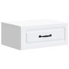 vidaXL Cabinet de chevet mural avec tiroir Blanc 49 x 34,5 x 20 cm
