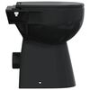 vidaXL Toilette sans rebord 7 cm hauteur supplémentaire Abattant amorti Céramique Noir