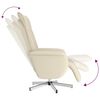 vidaXL Fauteuil inclinable de massage et repose-pieds cr&egrave;me similicuir