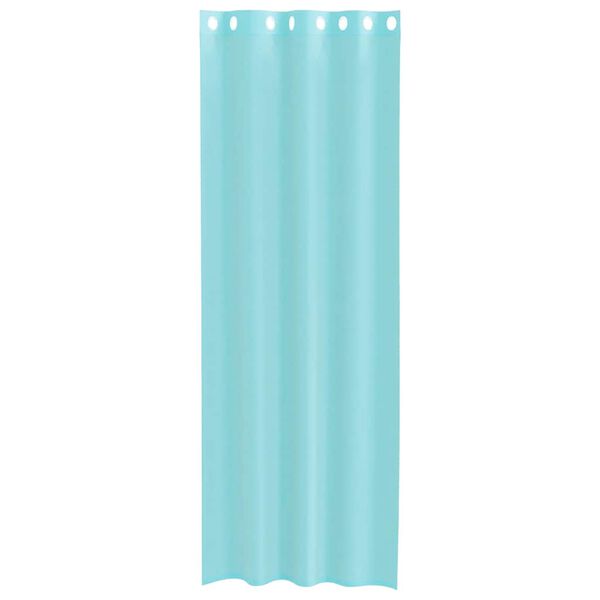 vidaXL Rideaux en voile avec &oelig;illets 2 pcs turquoise