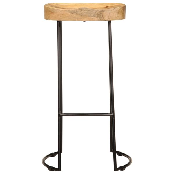 vidaXL Tabourets de bar lot de 2 bois de manguier massif