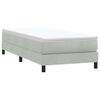vidaXL Sommier &agrave; lattes de lit et matelas gris clair 100x220cm velours