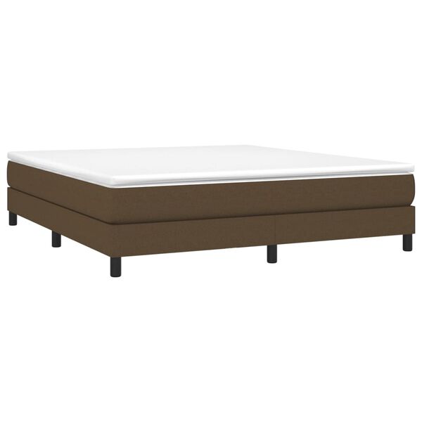 vidaXL Sommier &agrave; lattes de lit avec matelas Marron fonc&eacute; 180x200 cm