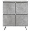 vidaXL Buffets 2 pcs gris b&eacute;ton bois d'ing&eacute;nierie