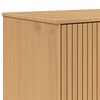 vidaXL Buffet haut OLDEN blanc marron 85x43x125 cm bois massif de pin