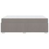 vidaXL Cadre de lit avec matelas Taupe 120 x 200 cm tissu