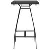 vidaXL Table de bar de jardin Noir 60x60x110 cm Verre trempé
