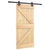 vidaXL Porte coulissante Naturel et noir 95 x 210 cm