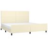 vidaXL Cadre de lit sans matelas cr&egrave;me 200x200 cm similicuir