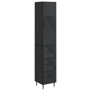 vidaXL Ensemble de Meubles 2 pcs Noir 33 x 34,5 x 90 cm