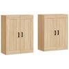 vidaXL Armoires murales 2 pcs ch&ecirc;ne sonoma bois d'ing&eacute;nierie