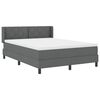 vidaXL Lit boxspring avec matelas avec matelas Gris fonc&eacute; 140 x 200 cm