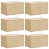 vidaXL Bo&icirc;te de rangement 6 pc Tissu intiss&eacute; 55 x 35 x 32 cm 61,6 L