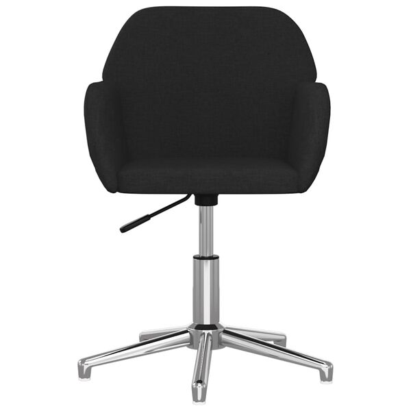 vidaXL Chaise pivotante de bureau Noir Tissu
