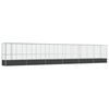 vidaXL Voli&egrave;re avec extension argent&eacute; 1250,5x107x212 cm acier